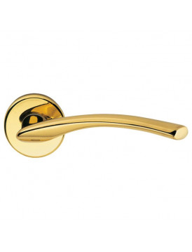 Ручка дверная на круглой розетке MANDELLI 351 ZOOM 03 золото