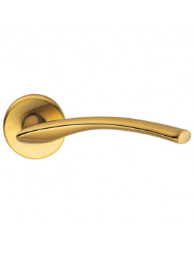 Ручка дверная на круглой розетке MANDELLI 351 ZOOM 04 матовое золото