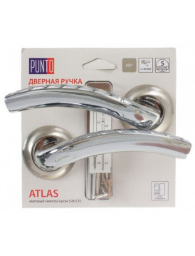 Дверная ручка PUNTO "ATLAS TL/HD" SN/CP-3 матовый никель / хром