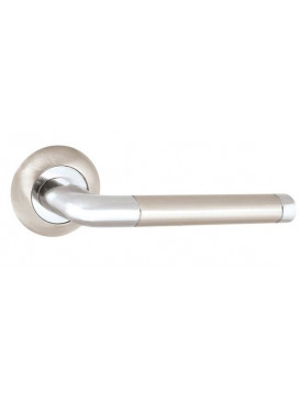 Дверная ручка PUNTO "REX TL" SN/CP-3 матовый никель / хром 105мм