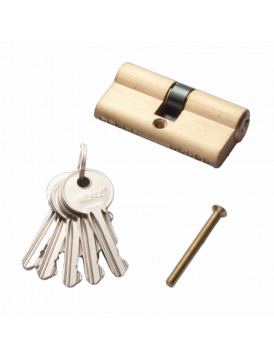 Цилиндр RENZ CS 60 ключ-ключ, SB матовое золото