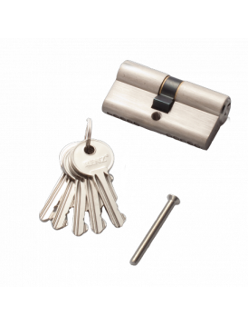 Цилиндр RENZ CS 60 ключ-ключ, SN матовый никель