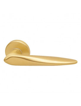 Ручка дверная на круглой розетке MANDELLI 381 ZOE 04 матовое золото