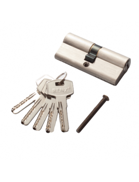 Цилиндр RENZ CC 60 ключ-ключ, SN матовый никель