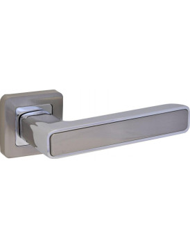 Дверная ручка LAREDO LD 494 на квадратной розетке SN/CP матовый никель / хром