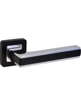Дверная ручка LAREDO LD 496 на квадратной розетке BL/CP черный / хром