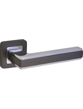 Дверная ручка LAREDO LD 496 на квадратной розетке GR/CP графит / хром