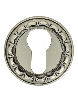 Накладка дверная под цилиндр Extreza CYL R02 старинное серебро матовое F64