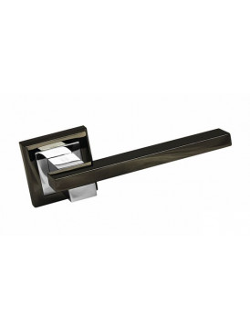 Дверная ручка на квадратной розетке PALIDORE 288BH/PC черный никель/хром