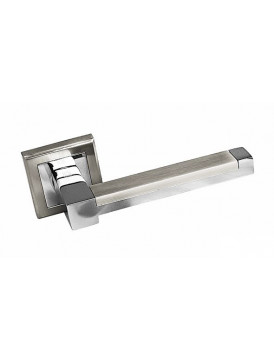 Дверная ручка на квадратной розетке PALIDORE 289НH/PC белый никель/хром
