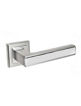 Дверная ручка на квадратной розетке PALIDORE 290 BSL серебро