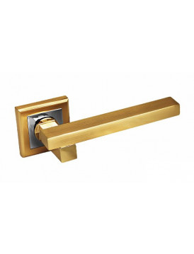 Дверная ручка на квадратной розетке PALIDORE 292SB/PB золото мат/золото