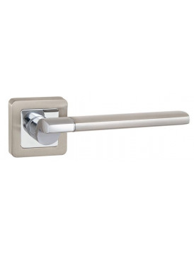 Дверная ручка PUNTO "GALAXY" QR SN/CP-3 матовый никель / хром