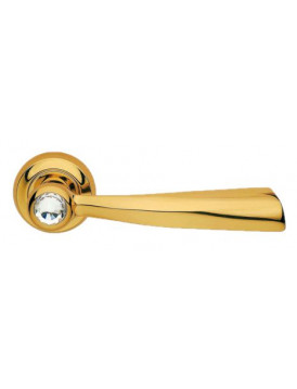 Дверная ручка LINEA CALI "ELIKA" 991 RO 108 на круглой розетке OZ золото 24K глянцевое