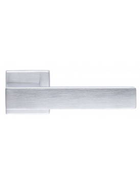 Дверная ручка Extreza Hi-tech Slim "SPARK" (Спарк) 115 на квадратной розетке R11 матовый хром F05