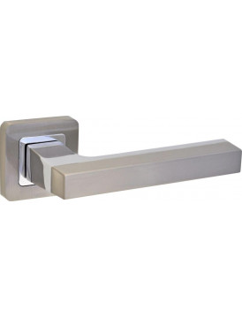 Дверная ручка LAREDO LD 491 на квадратной розетке SN/CP матовый никель / хром