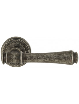 Дверная ручка Extreza "PIERO" (Пиеро) 326 на розетке R06 античное серебро F45