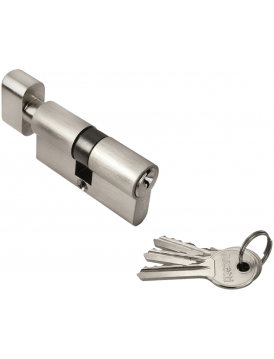 Ключевой цилиндр RUCETTI с поворотной ручкой (60 мм) R60CK SN никель