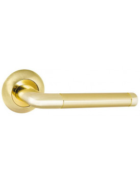 Дверная ручка PUNTO "REX TL" SG/GP-4 матовое золото / золото 105мм