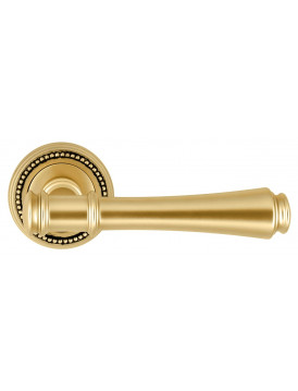 Дверная ручка Extreza "PIERO" (Пьеро) 326 R03 французское золото + коричневый F59