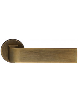 Дверная ручка Extreza Hi-tech SLIM "SOUND" (Саунд) 106 на круглой розетке R12 матовая бронза F03