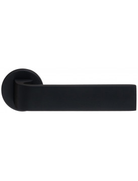 Дверная ручка Extreza Hi-tech SLIM "SOUND" (Саунд) 106 на круглой розетке R12 черный F22