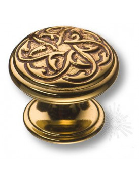 Ручка кнопка Brass 07120-035 латунь французское золото