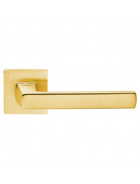 Ручка дверная на квадратной розетке MANDELLI 1291 FAN 04 матовое золото