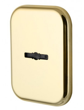 Декоративная квадратная накладка на сувальдный замок со штоком PS-DEC SQ CT (ATC Protector 1) GP-2 Золото