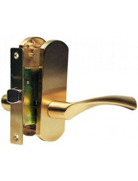 Дверная ручка с замочным механизмом ARCHIE T111-X11I-V3 матовое золото