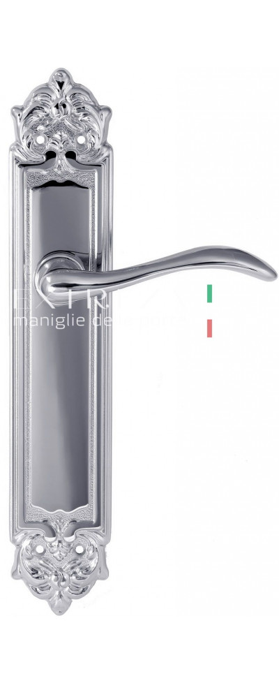 Дверная ручка Extreza AGATA (Агата) 310 на планке PL02 полированный хром F04