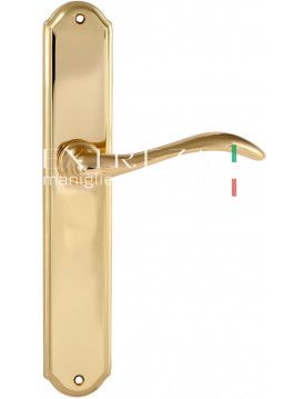 Дверная ручка Extreza "AGATA" (Агата) 310 на планке PL01 полированная латунь F01