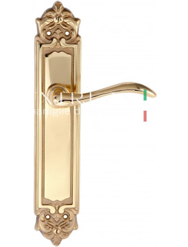 Дверная ручка Extreza "AGATA" (Агата) 310 на планке PL02 полированная латунь F01