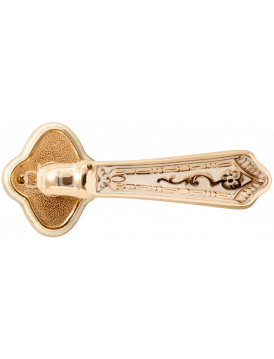 Ручка дверная на декоративном основании Val de fiori "АМУАЖ" DH 704-73 PB/I Латунь блестящая с эмалью