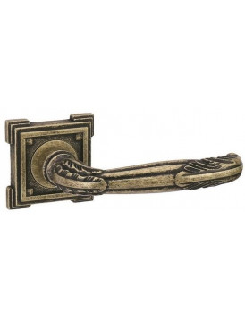 Дверная ручка на квадратной розетке ADDEN BAU Flamingo VQ204 Aged bronze cостаренная бронза