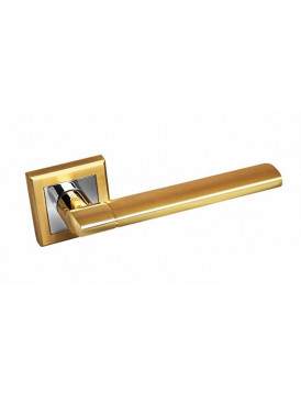 Дверная ручка на квадратной розетке PALIDORE 219 SB/PB золото мат/золото