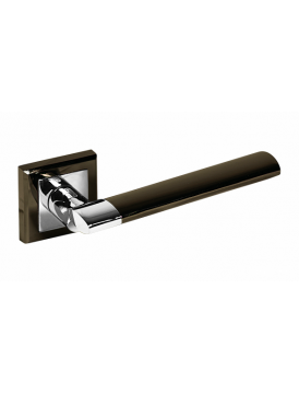Дверная ручка на квадратной розетке PALIDORE 219BH/PC черный никель/хром