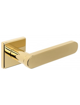 Дверная ручка Extreza Hi-tech "JEMMA" 116 на квадратной розетке R11 полированная латунь F06 PVD
