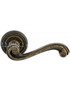 Дверная ручка Extreza "LINA" (Лина) 313 на розетке R03 античная бронза F23