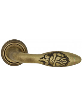 Дверная ручка Extreza "MIREL-ROSE" на розетке R01 матовая бронза F03