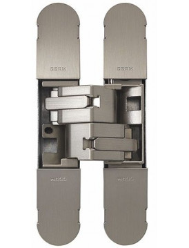 Дверная петля скрытой установки CEAM с 3D регулировкой 1130S NKS матовый никель (40-70 кг)