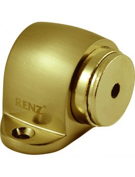 Ограничитель дверной напольный магнитный RENZ DSM 32 PB Блестящая латунь