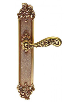 Дверная ручка Linea Cali на планке "ROCOCO" 1285 PL OF франзуское золото