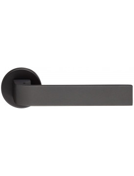 Дверная ручка Extreza Hi-tech SLIM "SOUND" (Саунд) 106 на круглой розетке R12 антрацит F27