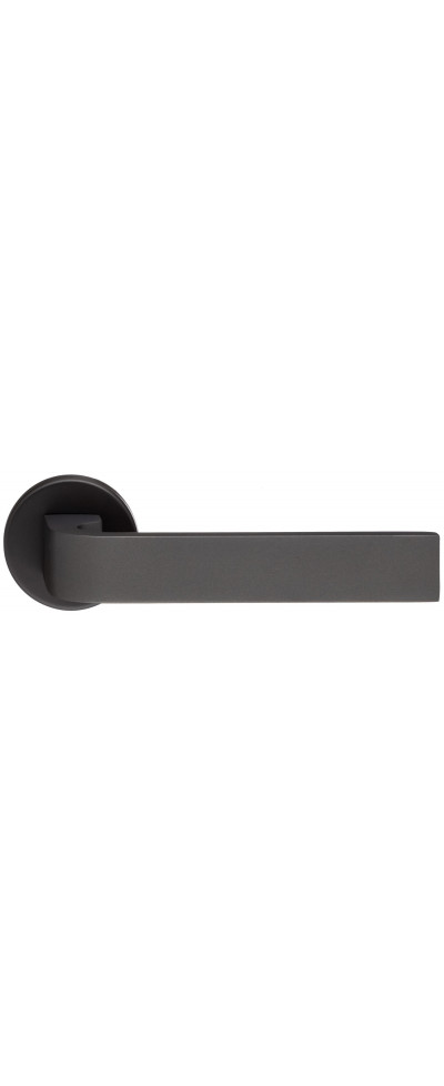 Дверная ручка Extreza Hi-tech SLIM SOUND (Саунд) 106 на круглой розетке R12 антрацит F27