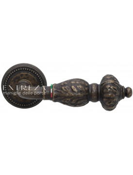 Дверная ручка Extreza "TESLA" 315 R03 античная бронза F23