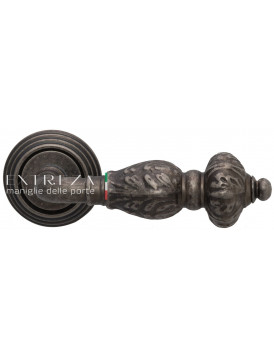 Дверная ручка Extreza "TESLA" 315 R05 античное серебро F45
