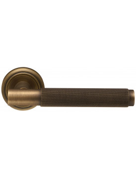 Дверная ручка Extreza "TUBA" (Туба) 126 на розетке R01 матовая бронза F03